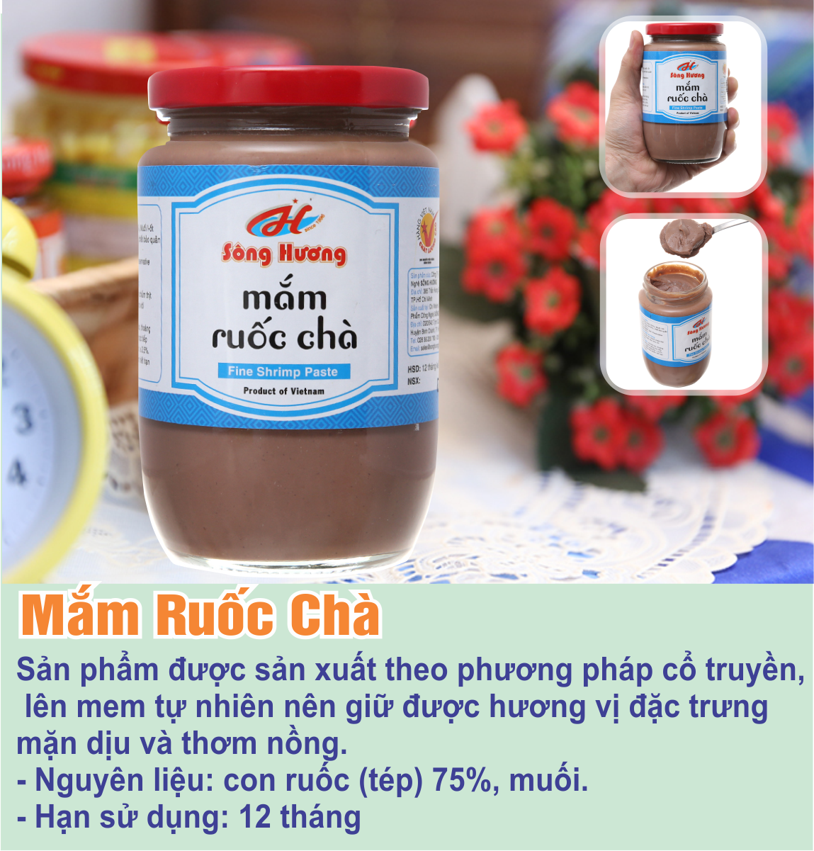 Mắm Ruốc Chà Sông Hương Foods Hũ 430g 1