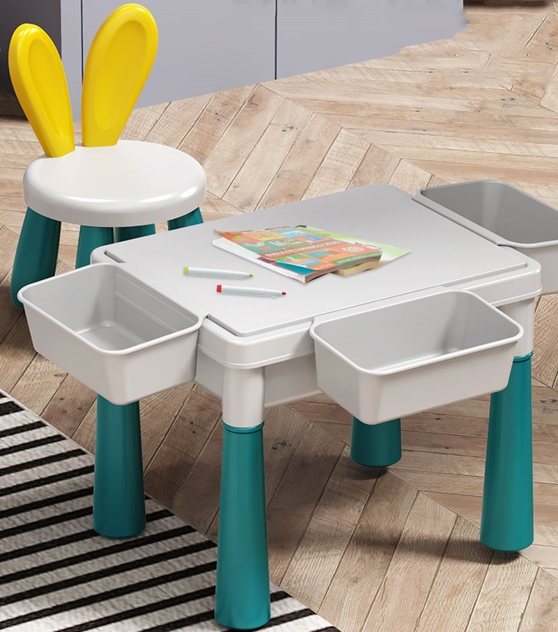 Trọn bộ đồ chơi lắp ghép sáng tạo cho bé trai và bé gái có kèm bàn và ghế ngồi, chất liệu nhựa ABS cứng cáp dày dặn - Đồ chơi phát triển trí não cho bé yêu