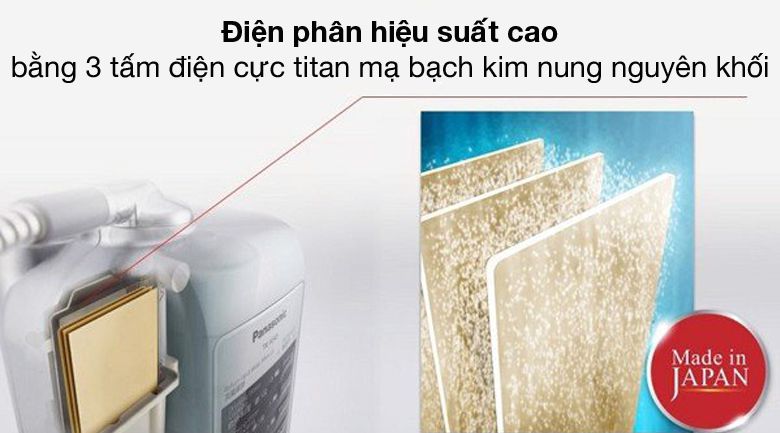 Máy lọc nước ion kiềm Panasonic TK-AS45 tạo ra 5 loại nước chức năng