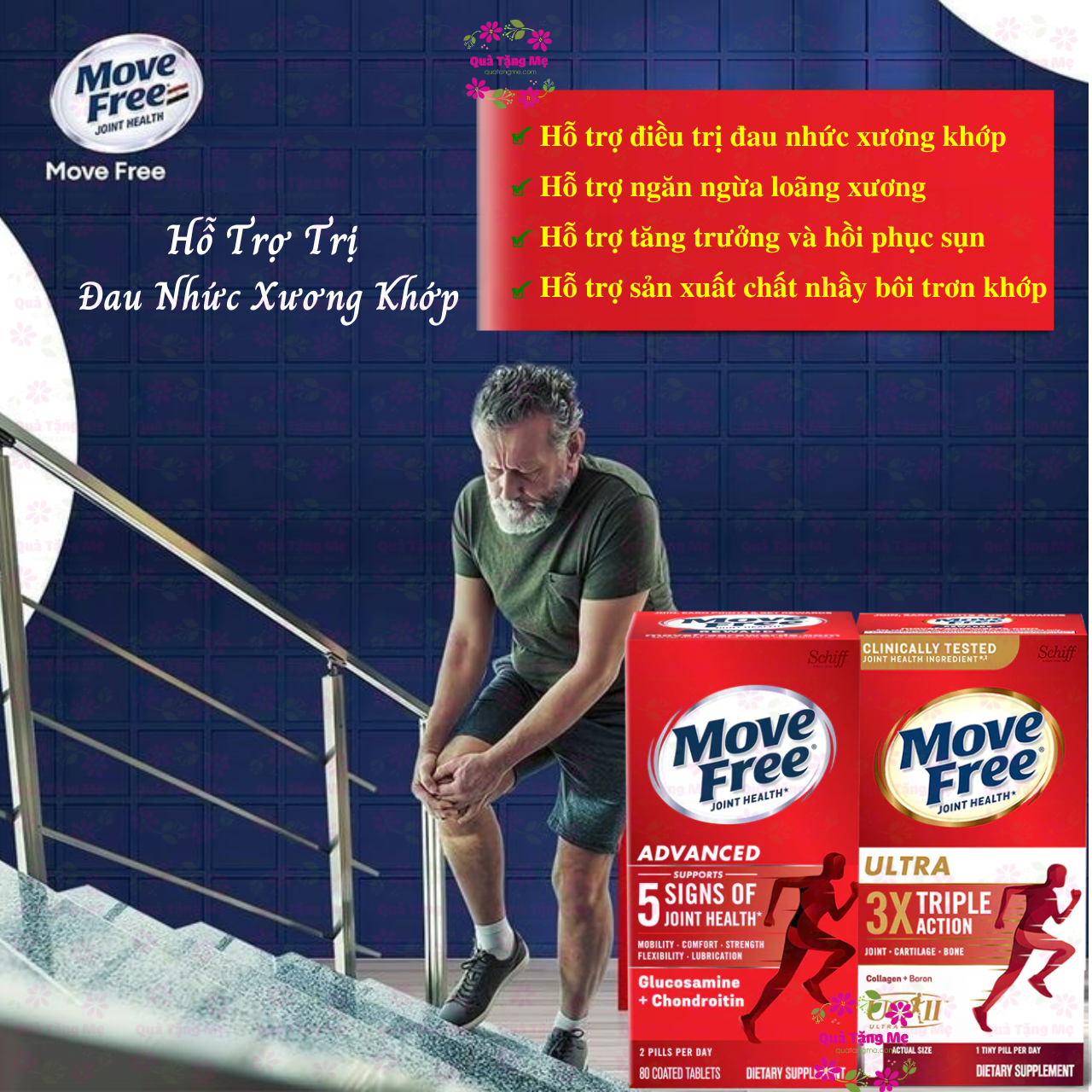 trị đau nhức xương khớp Schiff Move Free Mỹ