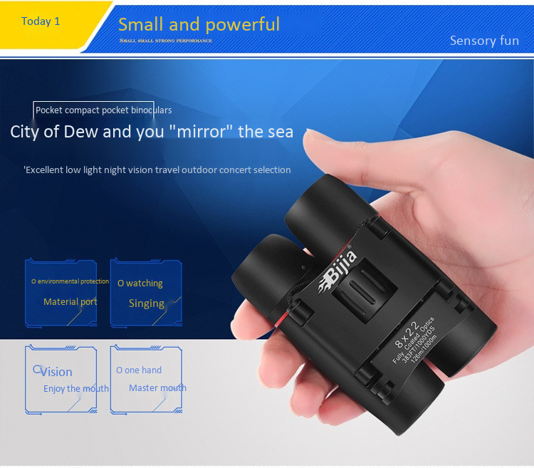 Ống Nhòm Độ Nét Cao Nhìn Xuyên Đêm BIJIA Wolf Eye 8X22