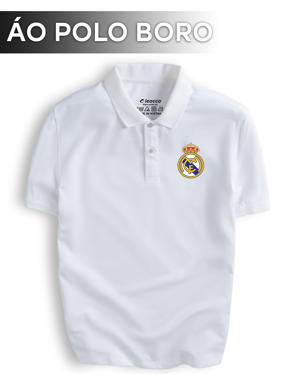 Áo Polo Boro Sport Chất Liệu Vải Poly Thái Giữ Form Thiết Kế Thời Trang Năng Động Real Madrid
