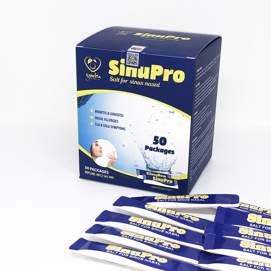 Hộp muối rửa mũi xoang SinuPro 50 gói