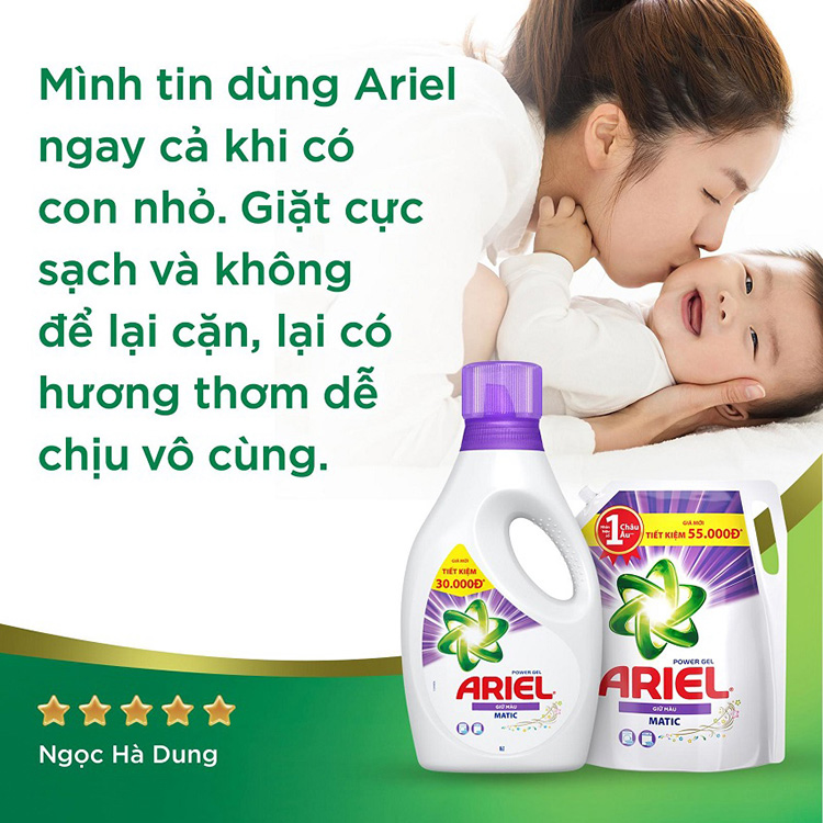 Nước Giặt Ariel Giữ Màu Dạng Chai (2.4Kg)