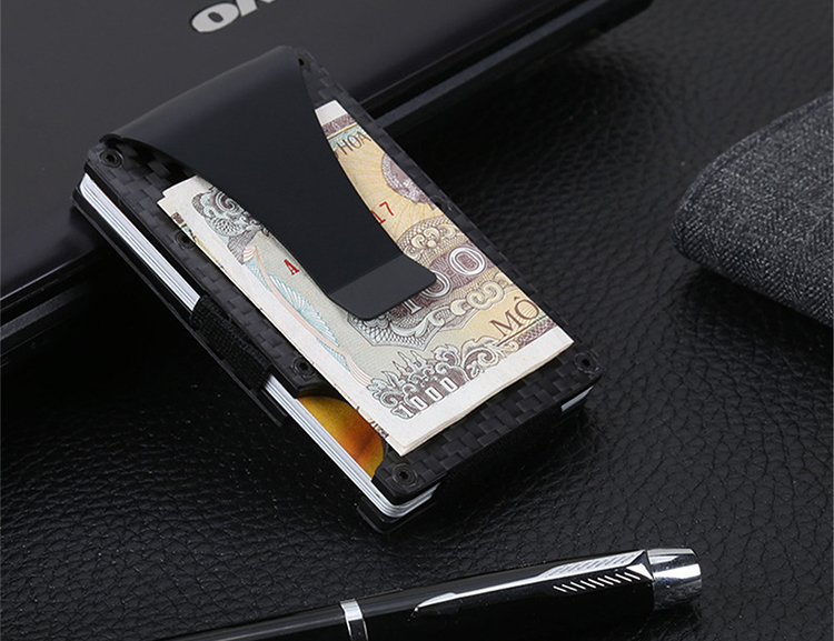 RFID Blocking Bank Credit Card Holder Case Metal Slim Travel Wallet Money Clip