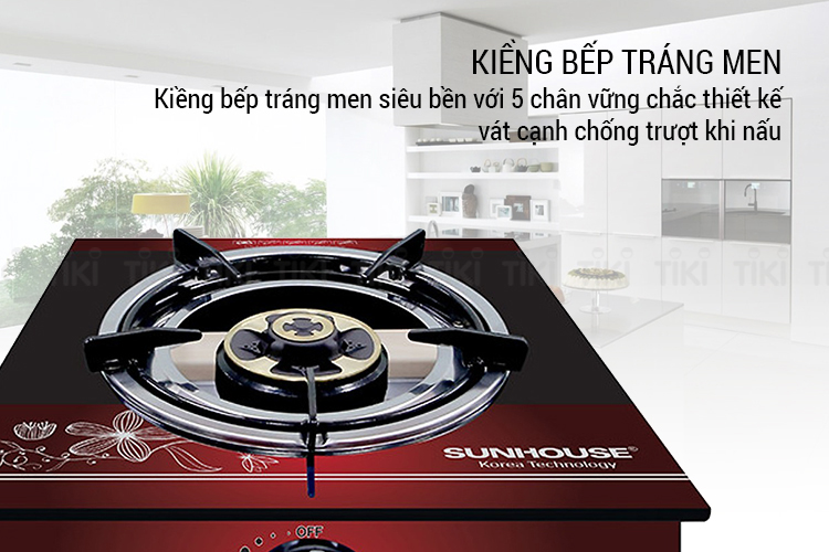 Bếp Gas Dương Đơn Mặt Kính Sunhouse SHB212KG - Hàng chính hãng