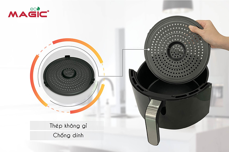 Nồi chiên nướng không dầu Magic Eco AC120 7L - Hàng chính hãng