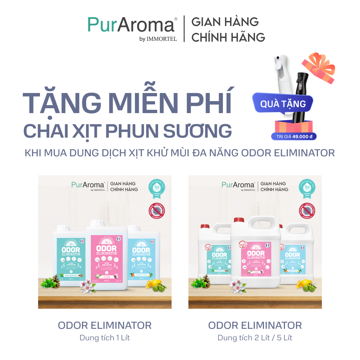 DD Xịt Khử Mùi Đa Năng ODOR ELIMINATOR - 1L - Chính Hãng Pháp