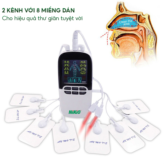 Máy massage xung điện 8 miếng dán Nikio NK-102