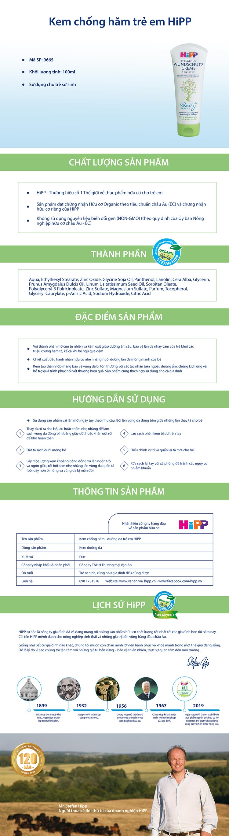 Kem Chống Hăm-Dưỡng Da Trẻ Em Hipp - 9665