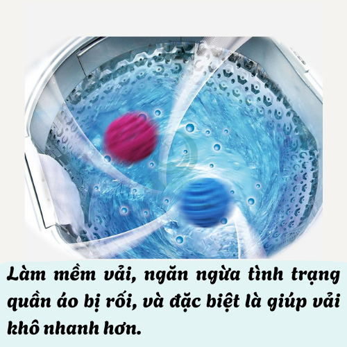 Bộ 2 Bóng Giặt Cầu Gai 11Cm Hỗ Trợ Giặt Đồ Siêu Sạch Chống Nhăn Quần Áo Bóng giặt quần áo, Banh giặt quần áo chống nhăn cỡ lớn 11cm khử khuẩn mùi ẩm mốc