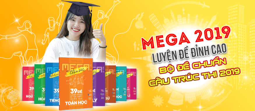 Combo Mega Luyện Đề THPTQG 2019: Toán - Văn - Anh - Sử - Địa