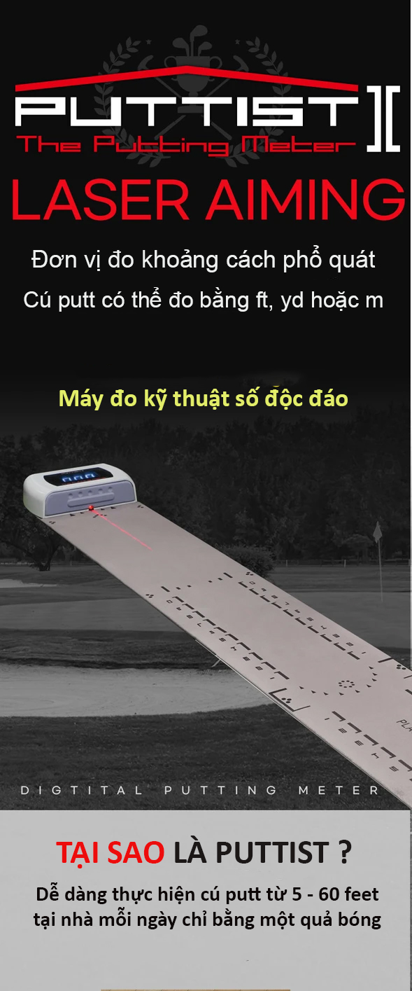 Thảm Putting Laser đo khoảng cách Puttist