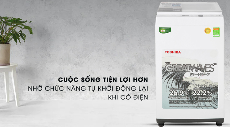 Máy Giặt Cửa Trên Toshiba AW-K800AV-WW (7kg) - Hàng Chính Hãng - Chỉ Giao tại HCM