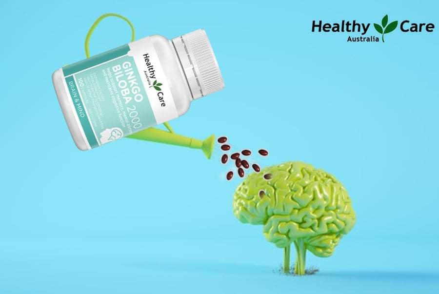 Viên Uống Healthy Care Ginkgo Biloba 2000mg hộp 100v, Hỗ trợ các vấn đề tuần hoàn não, Cải Thiện Trí Nhớ, lưu thông máu, Tăng khả năng nhận thức