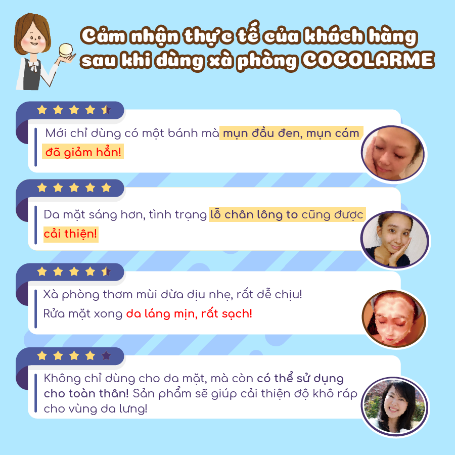 XÀ PHÒNG RỬA MẶT COCOLARME MILD SOAP