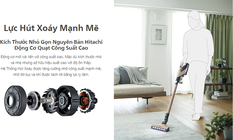 Máy Hút Bụi Không Dây Hitachi PV-XFH900 - Hàng Chính Hãng