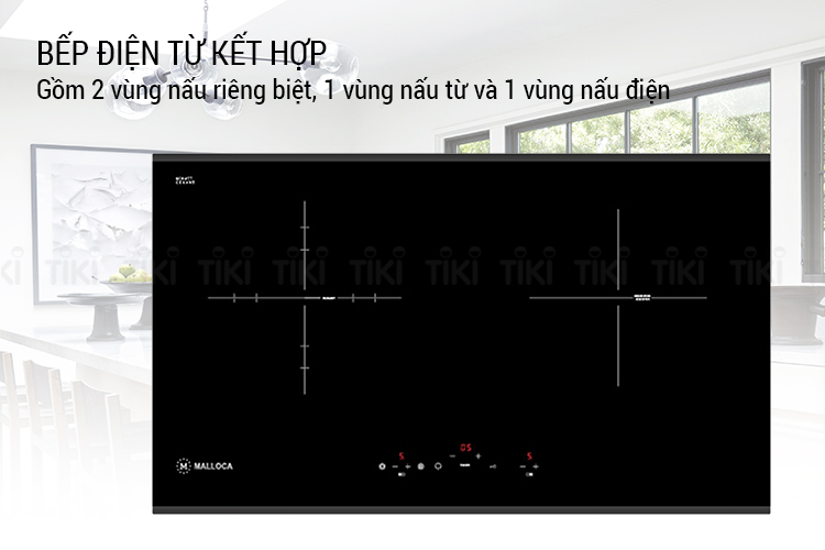 Bếp Đôi Điện Từ - Hồng Ngoại Malloca MIR 772 – Hàng Chính Hãng