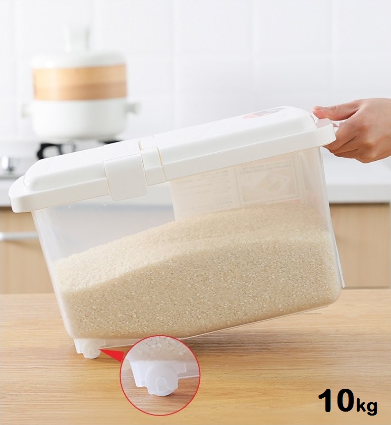 Thùng đựng gạo Inomata cao cấp 10kg kèm ca đong - Nội địa Nhật