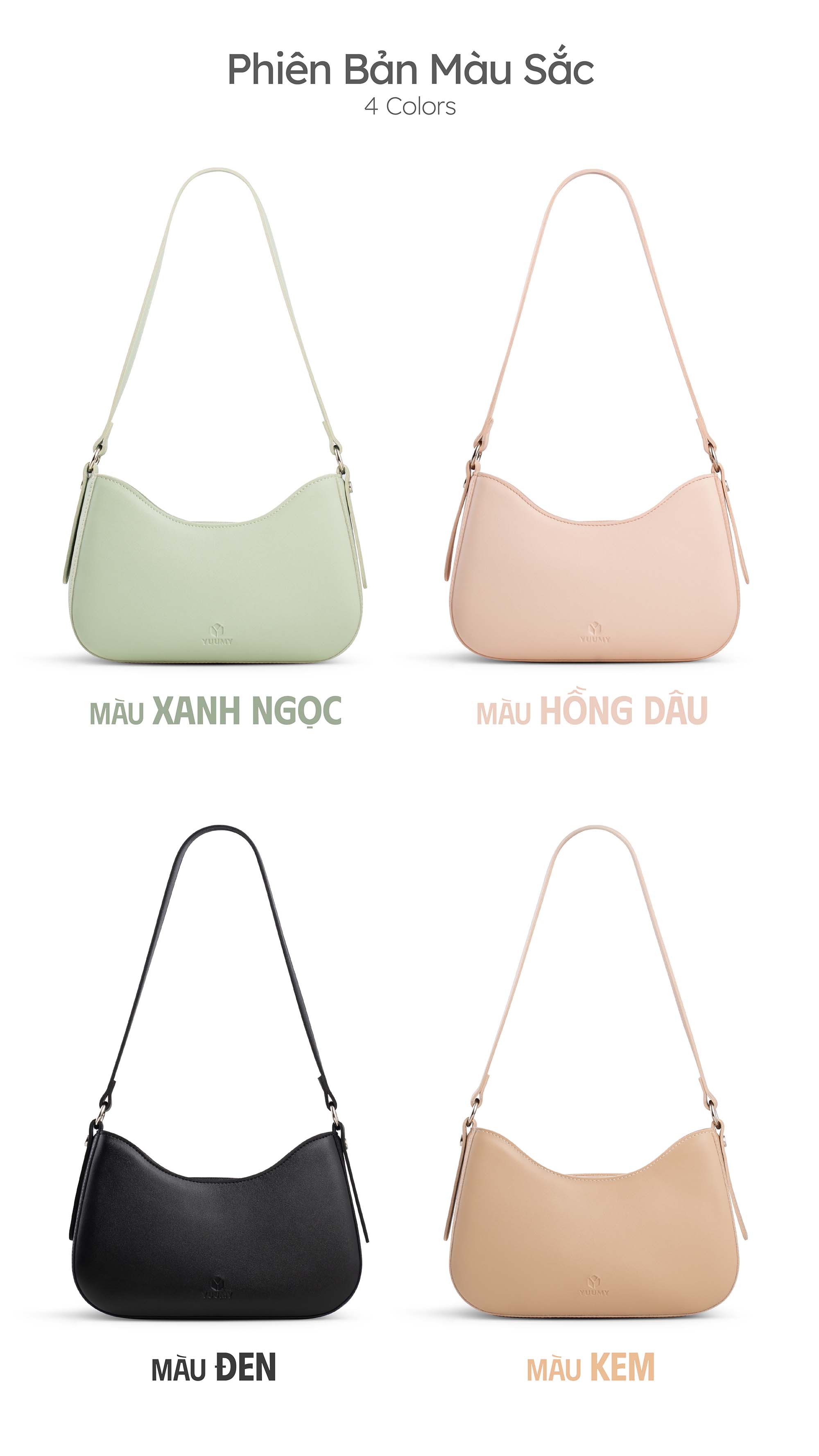 Túi Yuumy ( Thời trang nữ chần chỉ ô vuông cá tính size 24 - Túi đeo vai da Seasand YN255 )
