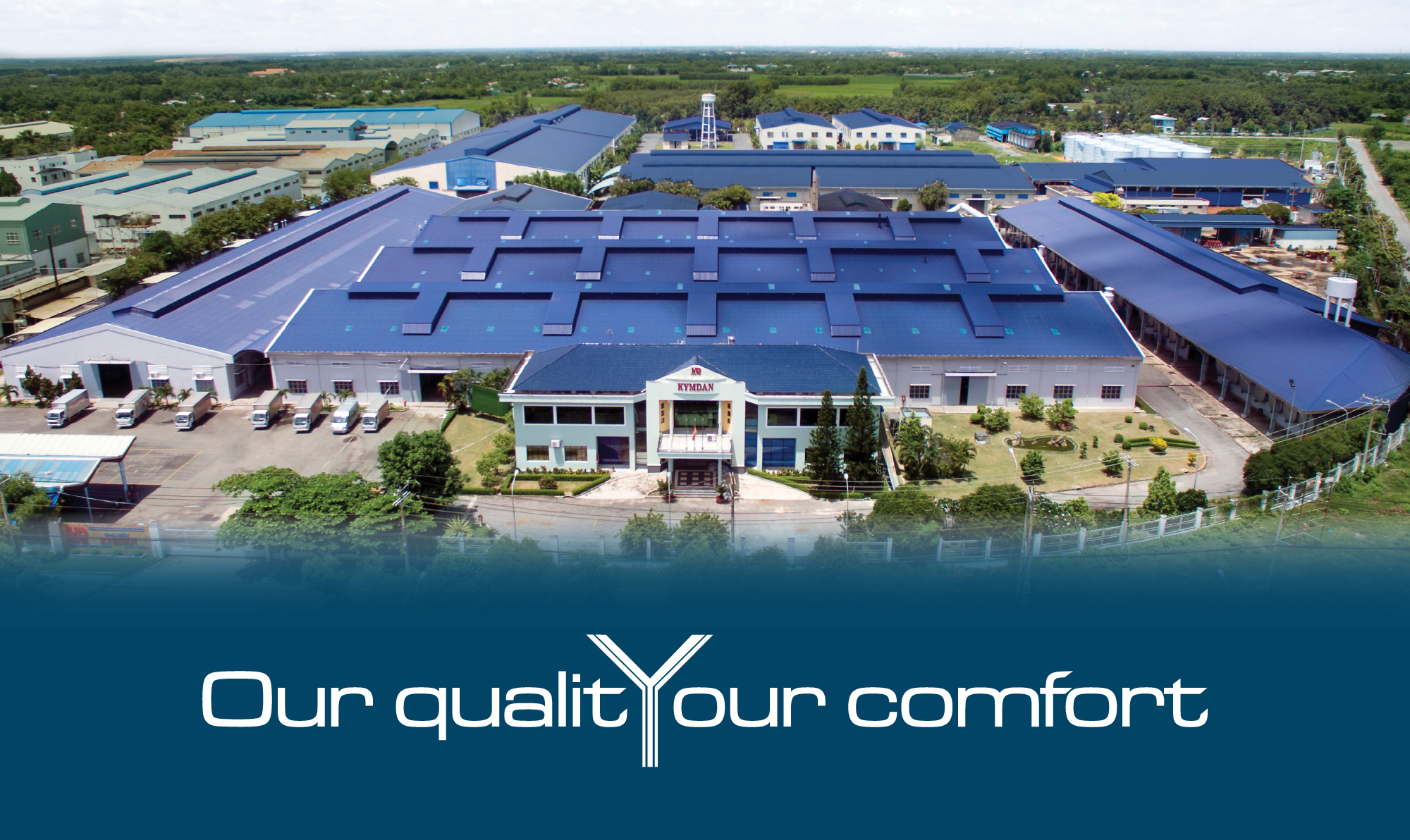 Gối cao su thiên nhiên Kymdan Pillow Glory Air 60 x 38 x 8,5 - 5,5 - 8 cm