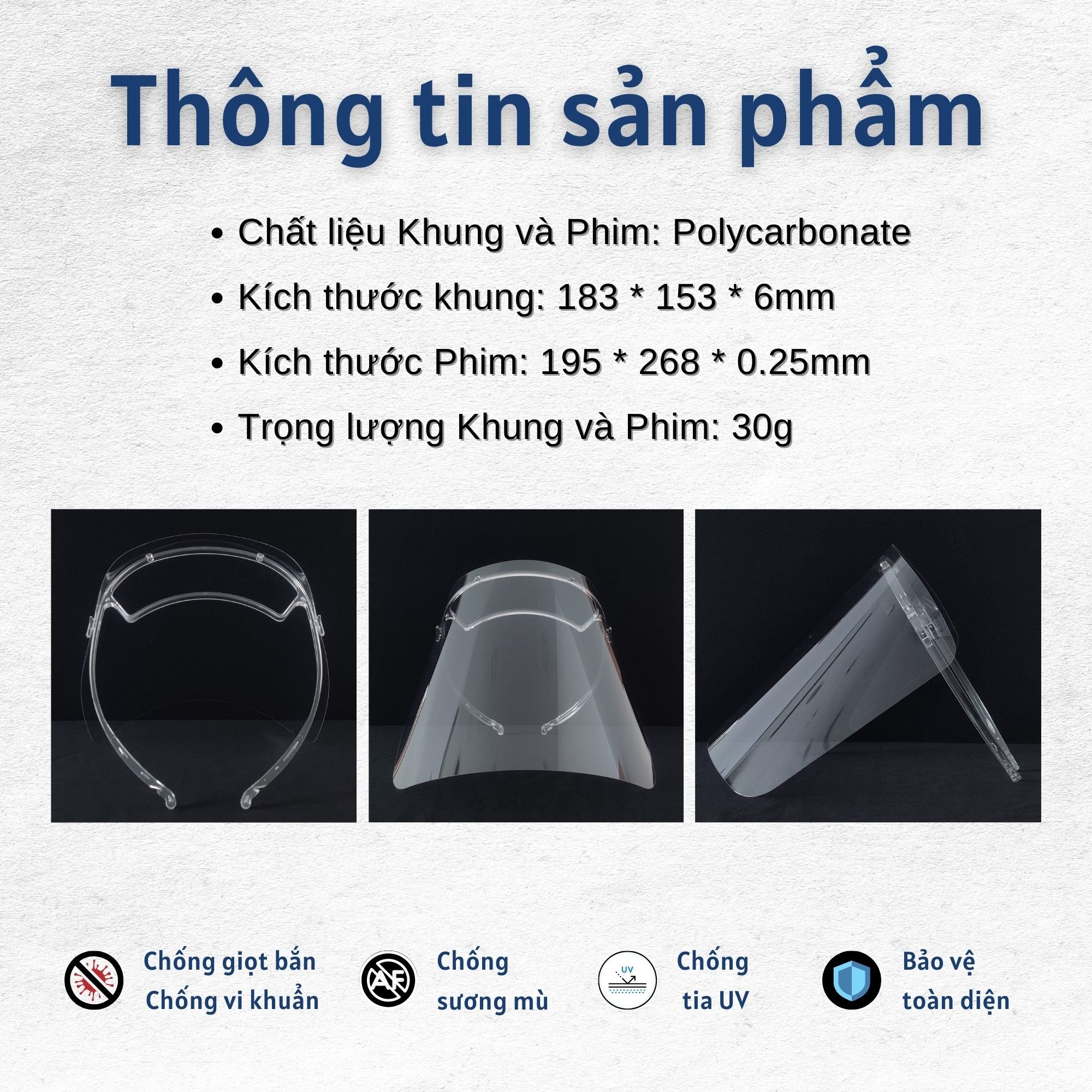 thong tin san pham kinh chong giot ban 1face