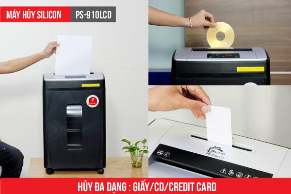 Máy Hủy Tài Liệu Silicon PS-910LCD