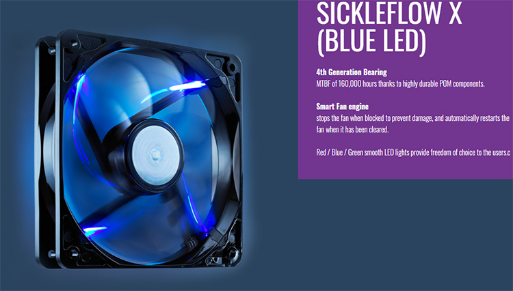 Quạt Tản Nhiệt Cooloer Master SICKLEFLOW 120 X - Hàng Chính Hãng