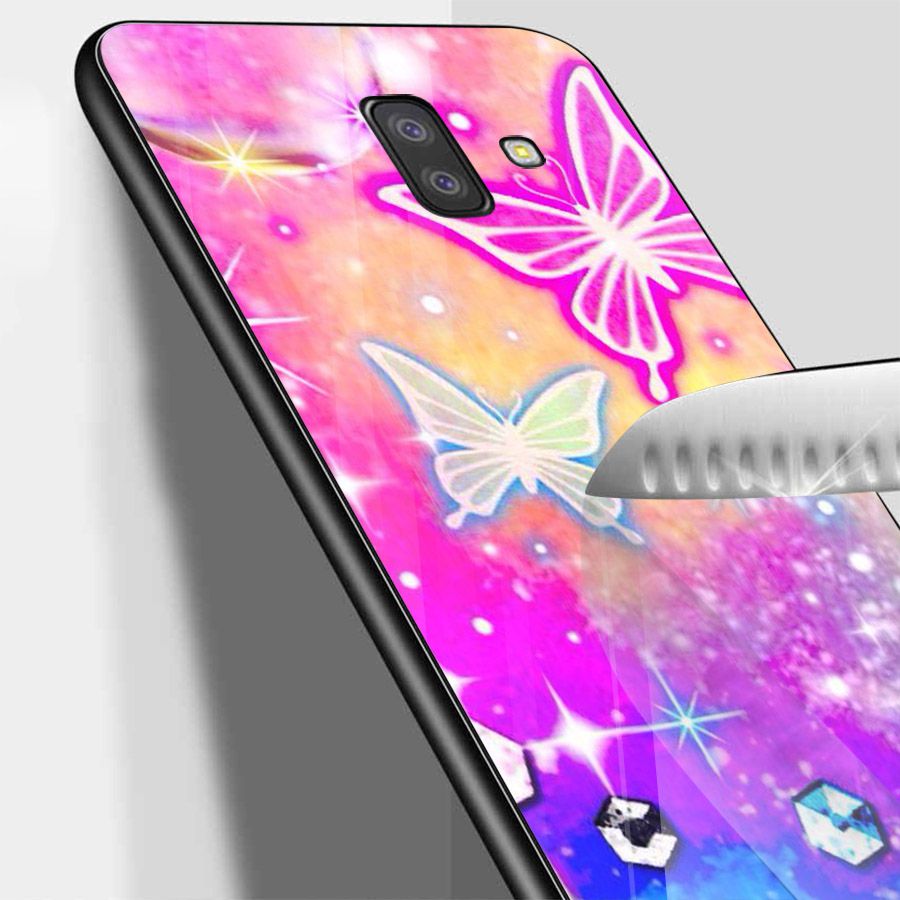 Ốp kính cường lực cho điện thoại Samsung Galaxy J4 - J6 - J6 PLUS - J6 PRIME - J8 - bướm đẹp MS ANH058