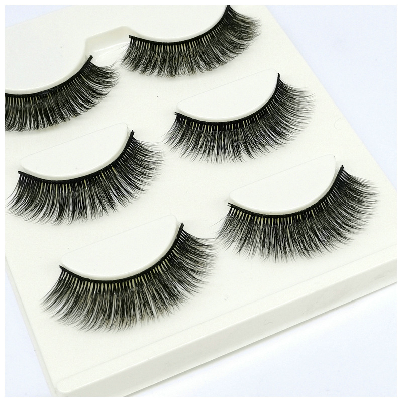 Lông mi giả lông chồn 3 Fashion Eyelashes 3 Faux-Cils 3D 1 bộ 3 cặp