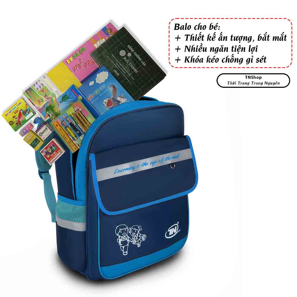 Balo Học Sinh Cấp 1 TN Bags TN.B3014 - Balo Đi Học Cho Bé Trai, Nhẹ Bền, Chống Thấm, Nhiều Ngăn Tiện Lợi