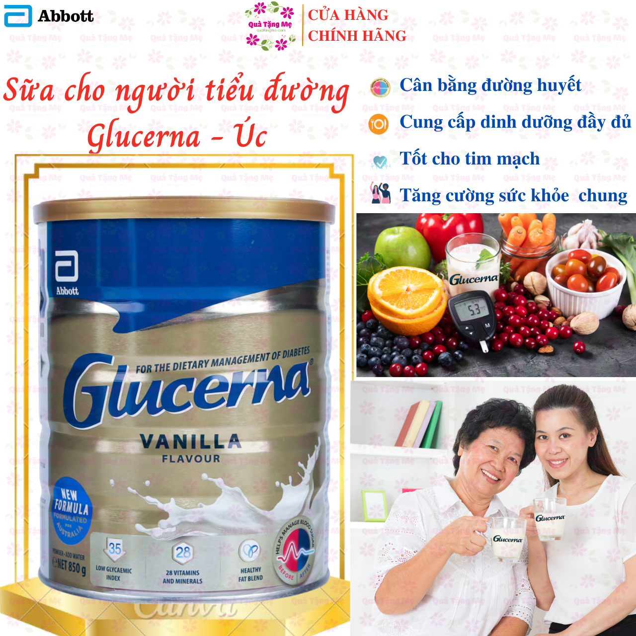 sữa dành cho người tiểu đường Glucerna úc