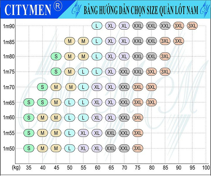 Combo 5 Quần lót nam nhiều lưng Hiệu CITYMEN
