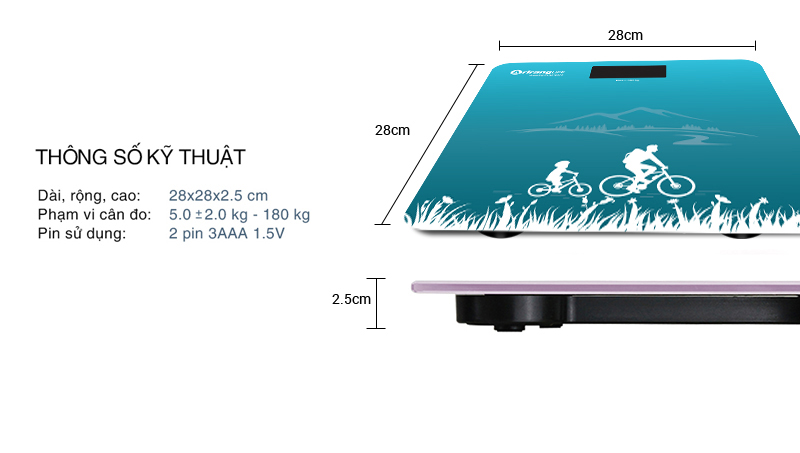 Cân sức khỏe ArirangLife AR-S19A (Dùng Pin 3A)