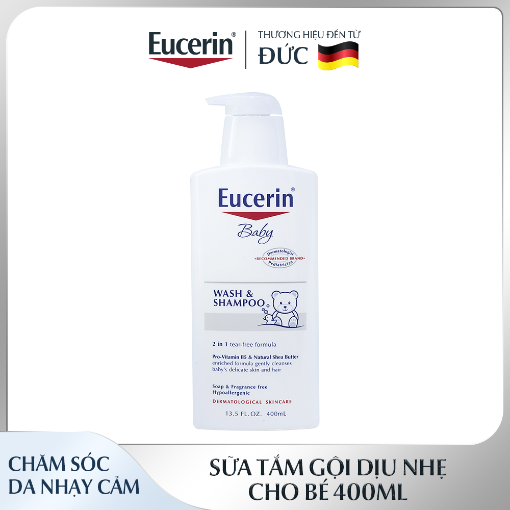 Sữa Tắm Gội Dịu Nhẹ Cho Bé Eucerin Baby Wash & Shampoo 400ml 1