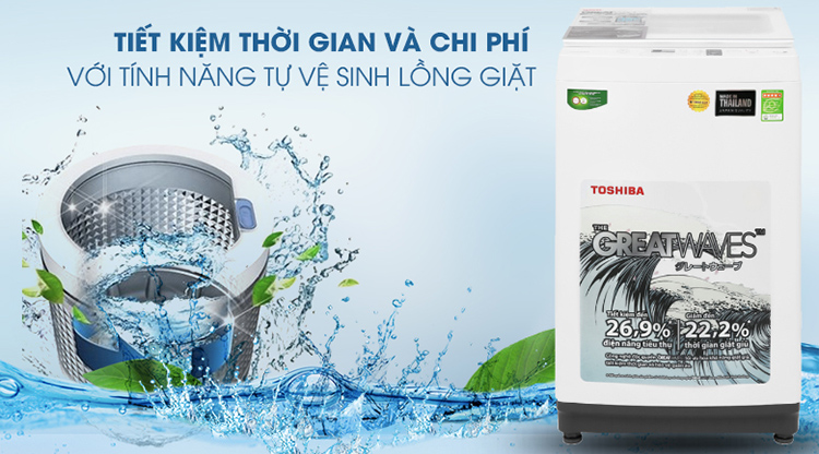 Máy Giặt Cửa Trên Toshiba AW-K900DV-WW (8kg) - Hàng Chính Hãng - Chỉ Giao tại HCM