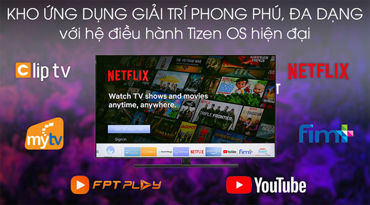 Smart Tivi QLED Samsung 4K 75 inch QA75Q70T - Hàng chính hãng