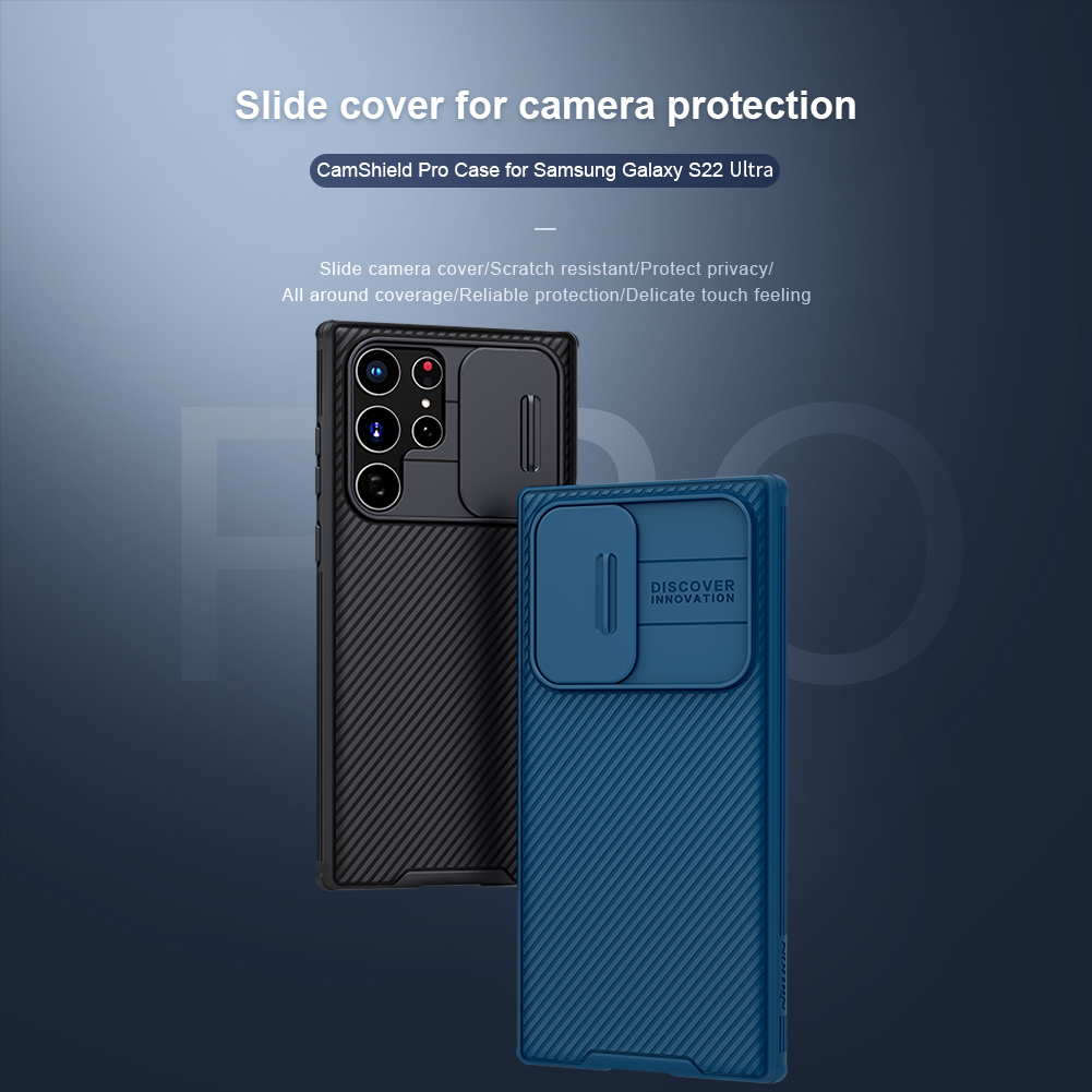 Ốp Nillkin bảo vệ Camera cho Samsung Galaxy S22 Ultra Nillkin Camshield Pro nắp đậy bảo vệ Camera - Hàng nhập khẩu