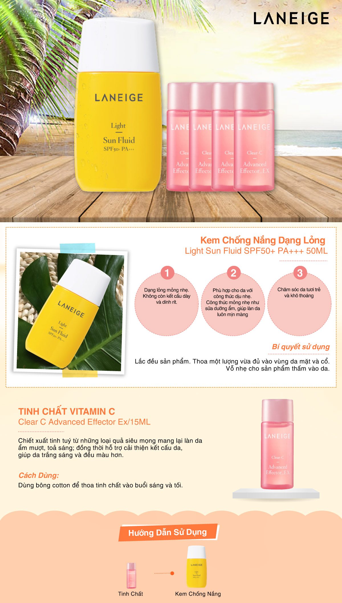 Kem Chống Nắng Cho Da Dầu & Da Hỗn Hợp Laneige Light Sun Fluid SPF50+ PA+++ 270281013 (50ml)