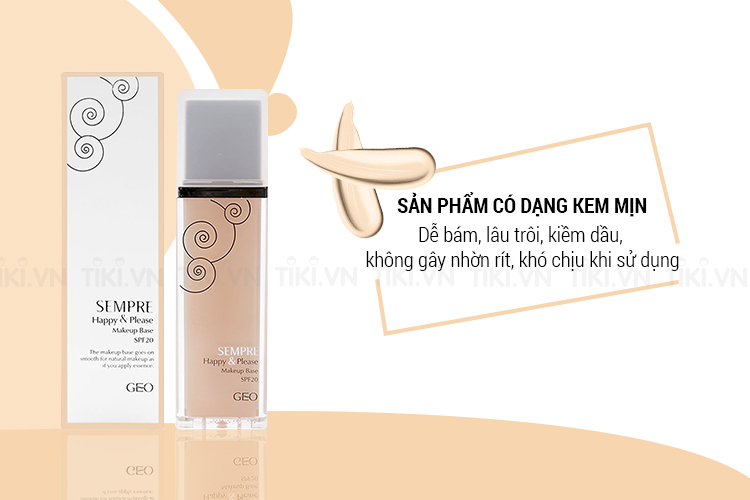 Kem Lót Trang Điểm Sempre H&P Makeup Base Spf20 #1 Skin Beige Geo