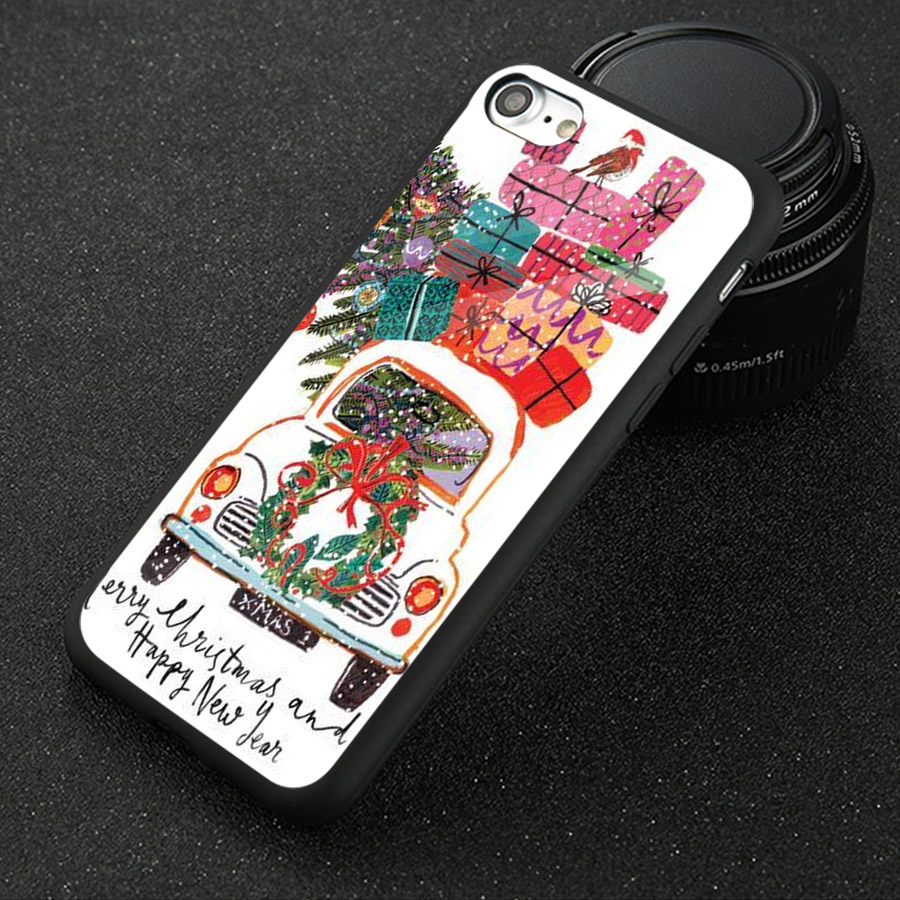 Ốp điện thoại kính cường lực cho máy iPhone 6 Plus/6s Plus - giáng sinh đầm ấm MS GSDA005