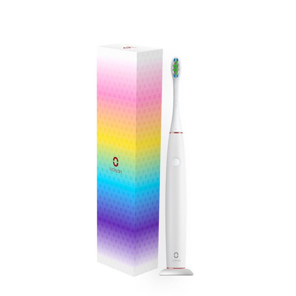 Oclean Air Electric Toothbrush Adult Rechargeable Sonic Vibration Toothbrush Bluetooth Connection Home Couple Network Red Soft Brush Head Air White