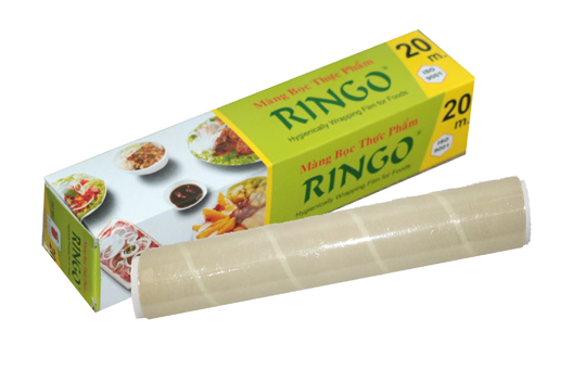 Màng bọc thực phẩm Ringo PVC, dùng được trong tủ lạnh, lò vi sóng, có lưỡi cắt tiện lợi, nhiều kích cỡ