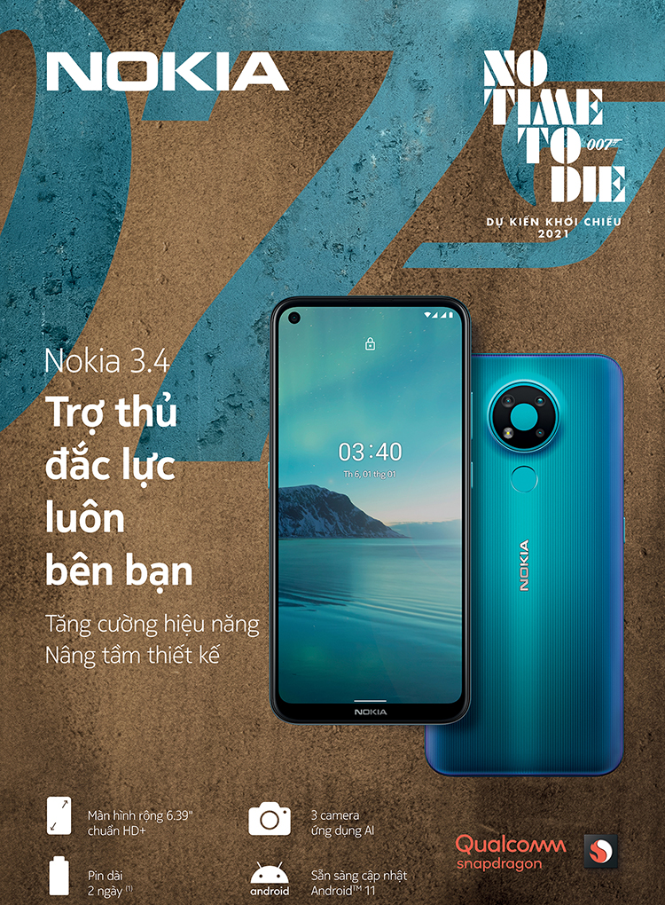 Điện Thoại Nokia 3.4 - Hàng Chính Hãng