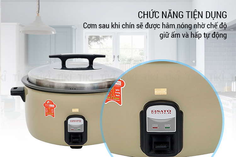 Nồi Cơm Điện Nắp Rời Sato S100-100A-10L (10L) - Hàng chính hãng