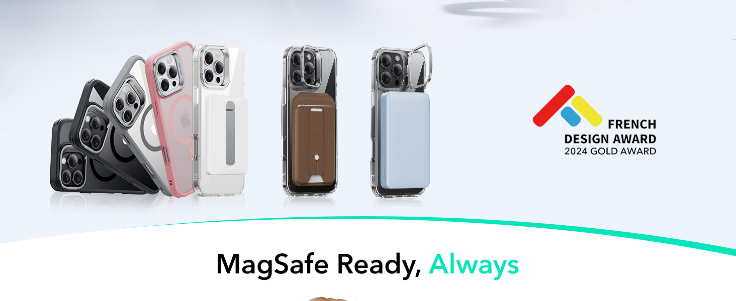 Ốp Lưng cho iPhone 16 Pro / iPhone 16 Pro Max ESR Classic Hybrid Case with Stash Stand HaloLock - Hàng Chính Hãng