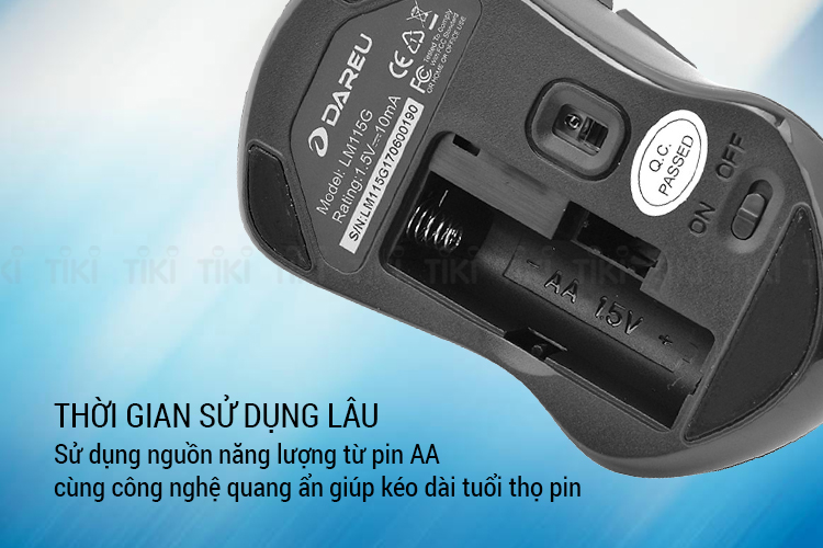 Chuột Không Dây DareU LM115G - Hàng Chính Hãng