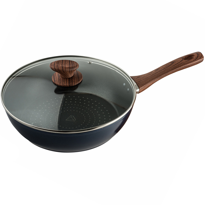 Chảo Sâu Lòng Nag2853 Đáy Từ 5 Lớp Chống Dính Vung Kính Siêu Bền Nagakawa 28Cm - Dùng Trên Mọi Loại Bếp - Hàng Chính Hãng