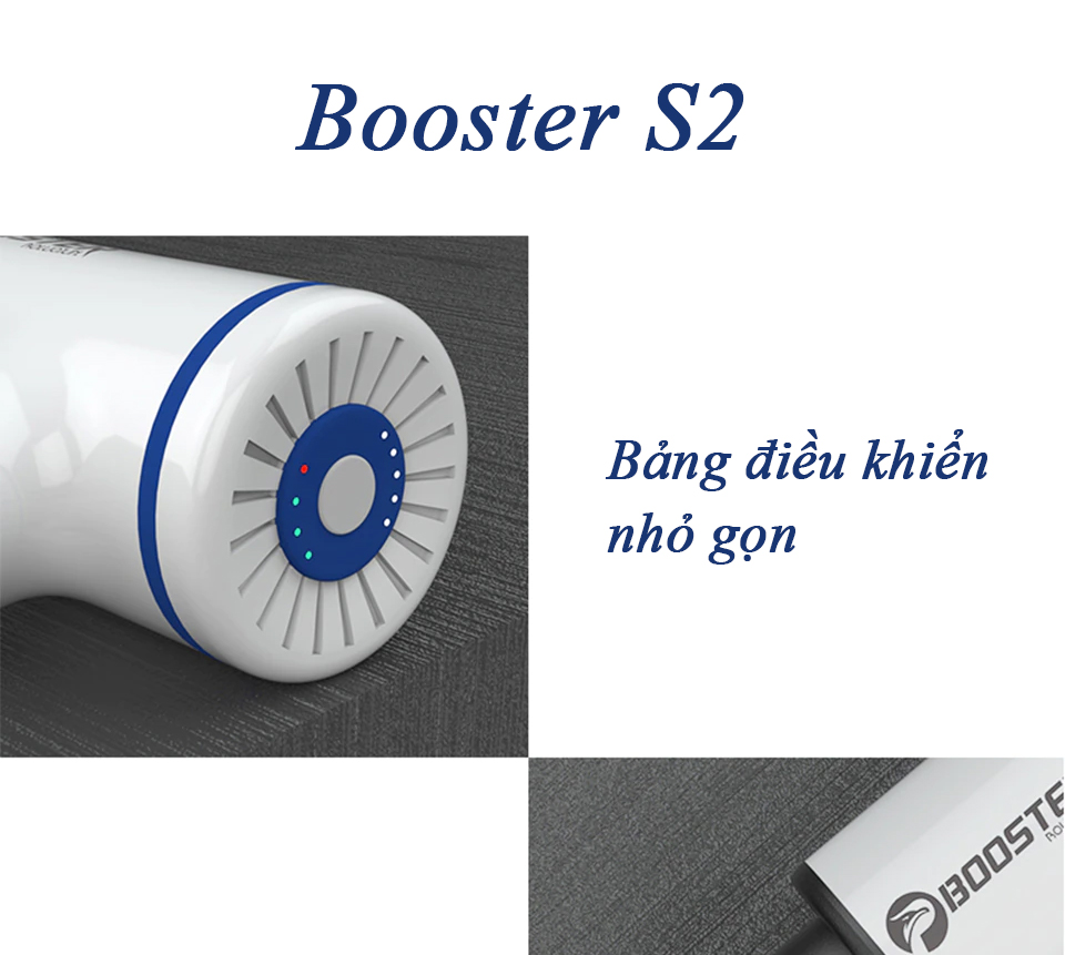Máy Massage Gun Cầm Tay Cao Cấp Booster S2 Trị Liệu Toàn Thân Thư Giãn Cơ Bắp Làm Gọn Cơ Thể