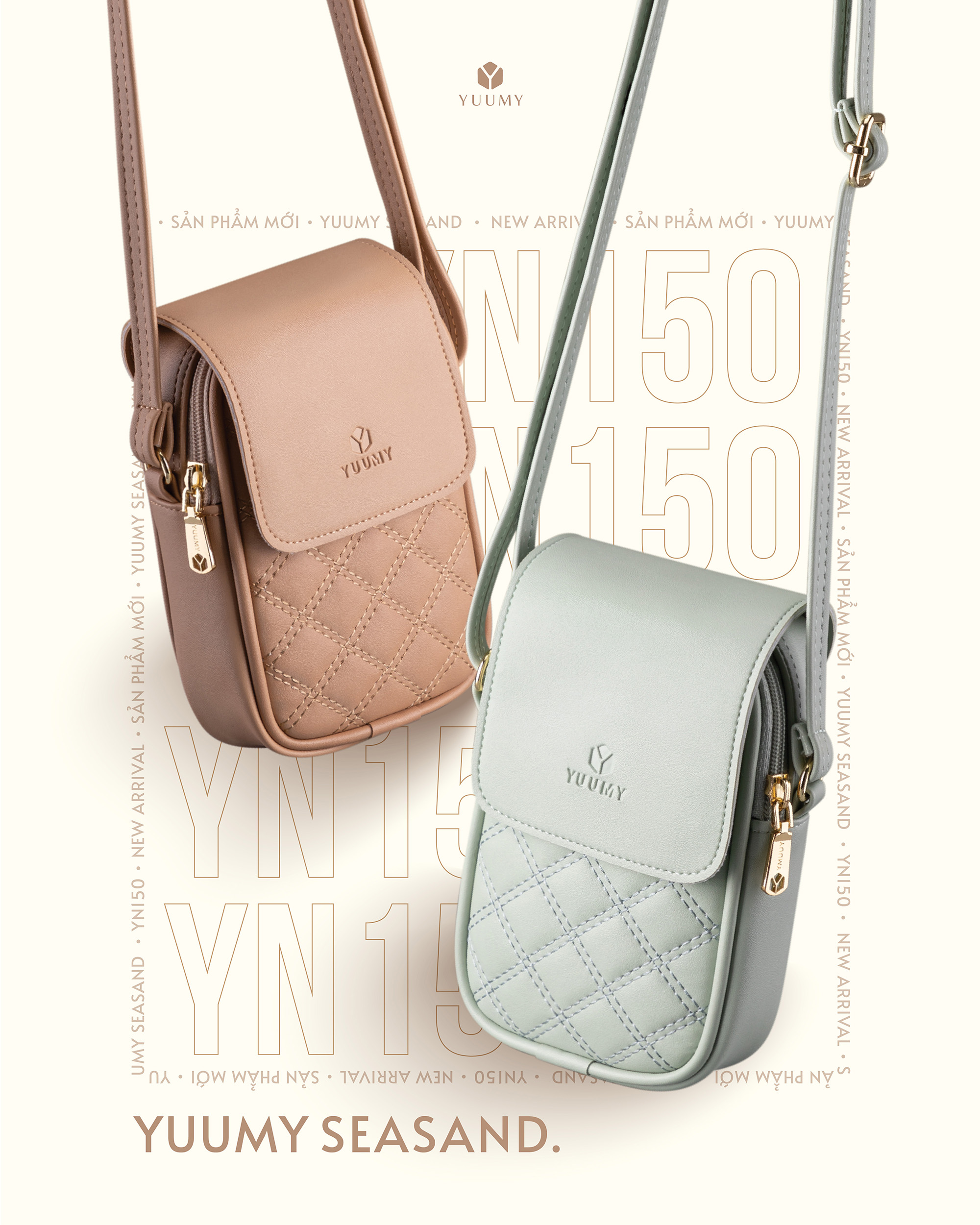 Túi Yuumy ( Thời trang nữ đi chơi size 11 - Túi đeo chéo da Seasand YN150 )